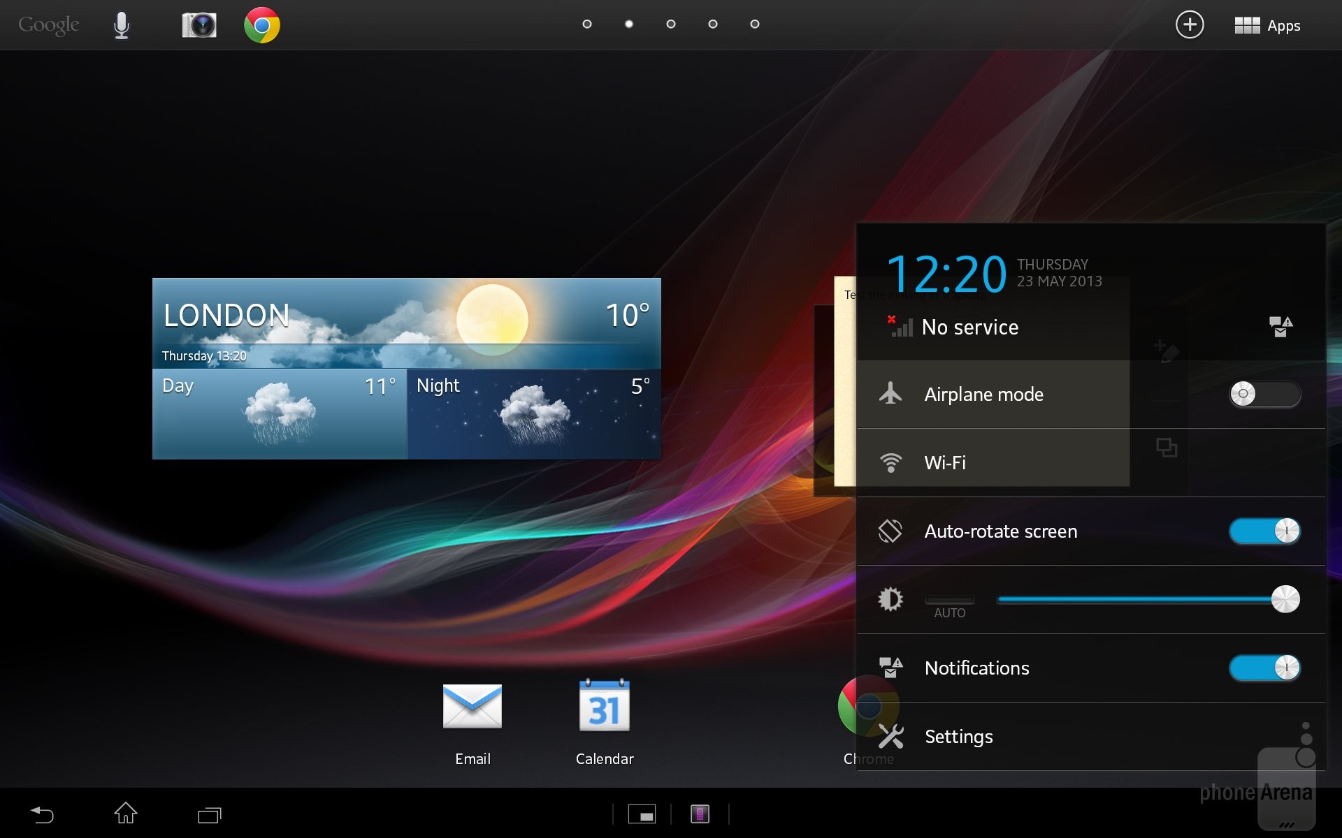 Sony's tablet Xperia UI is painted all over Android 4.1.2 on the Tablet Z