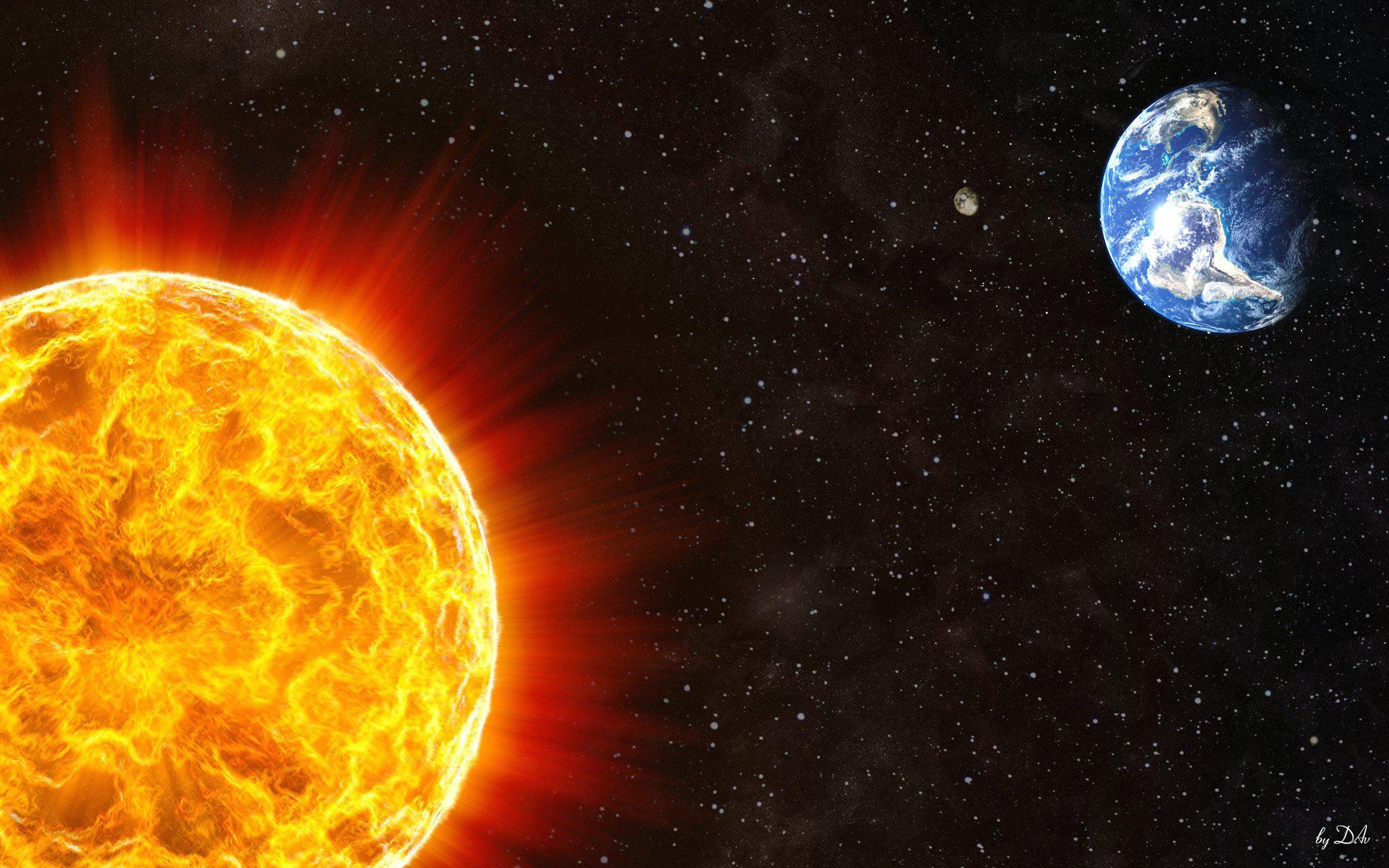 Download: Sun Stars Planets Earth Space Desktop