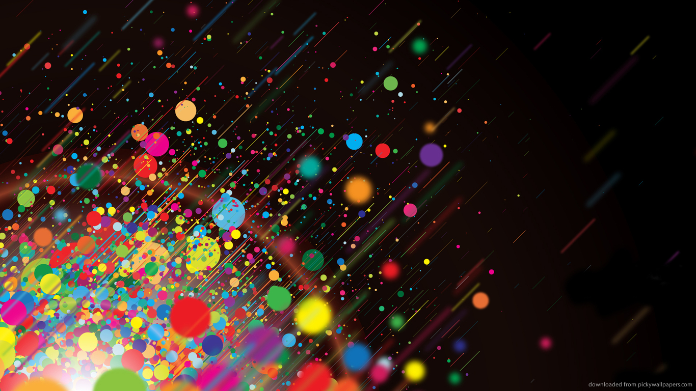 Link to this wallpaper: Download 1366x768 Colorful Splash Wallpaper