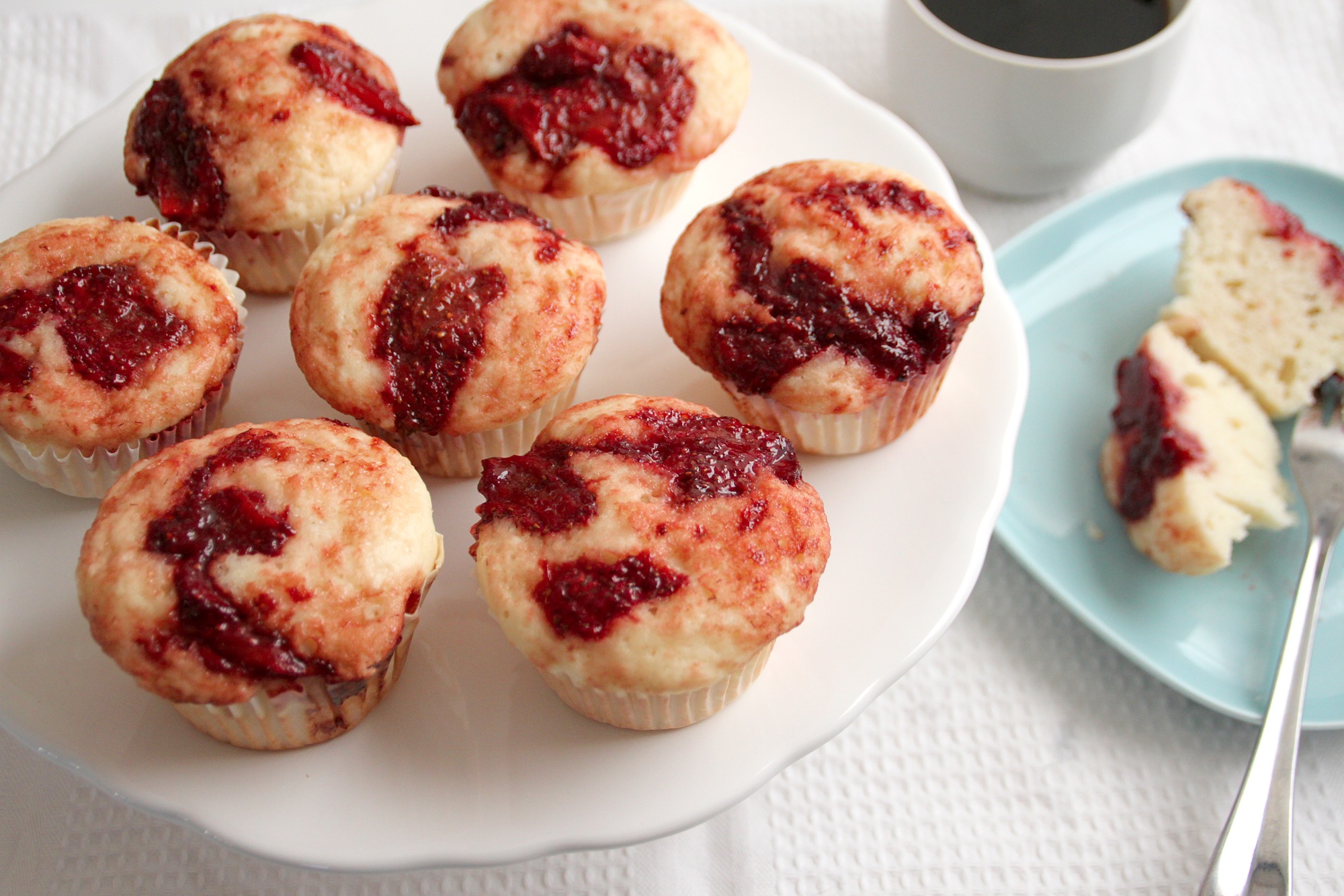 Roasted Strawberry Buttermilk Muffins {adapted from Joy the Baker}