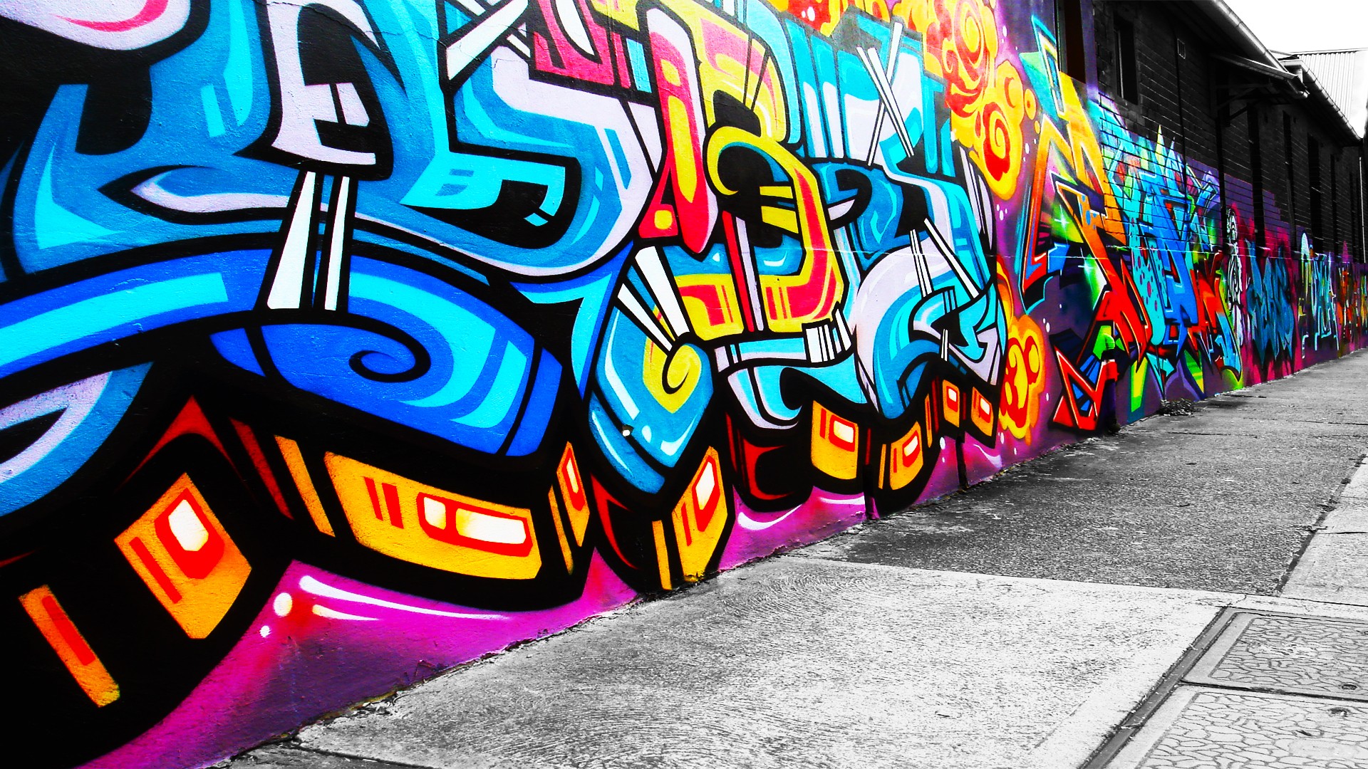 Street Art Graffiti Hd Wallpaper: Street Graffiti Artwork Wallpaper Area 1920x1080px