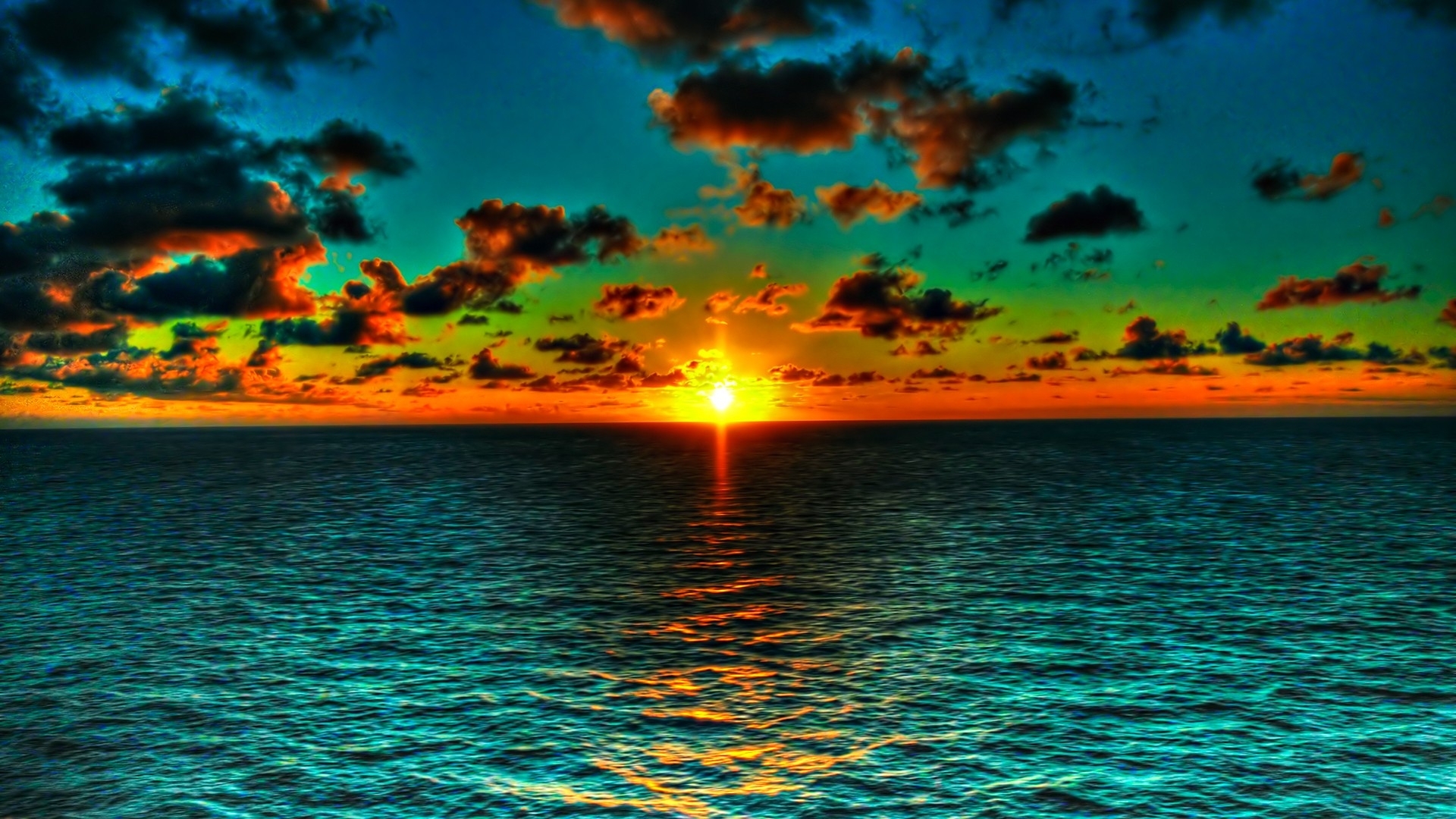 ... Beautiful Ocean Sunset Hd Desktop Wallpaper 6925675 Ocean Sunset Wallpaper ...