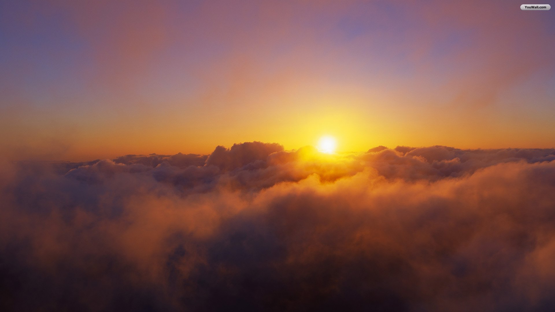 Sunset Above the Clouds YouWall - Sunset Above the Clouds Wallpaper - wallpaper,wallpapers
