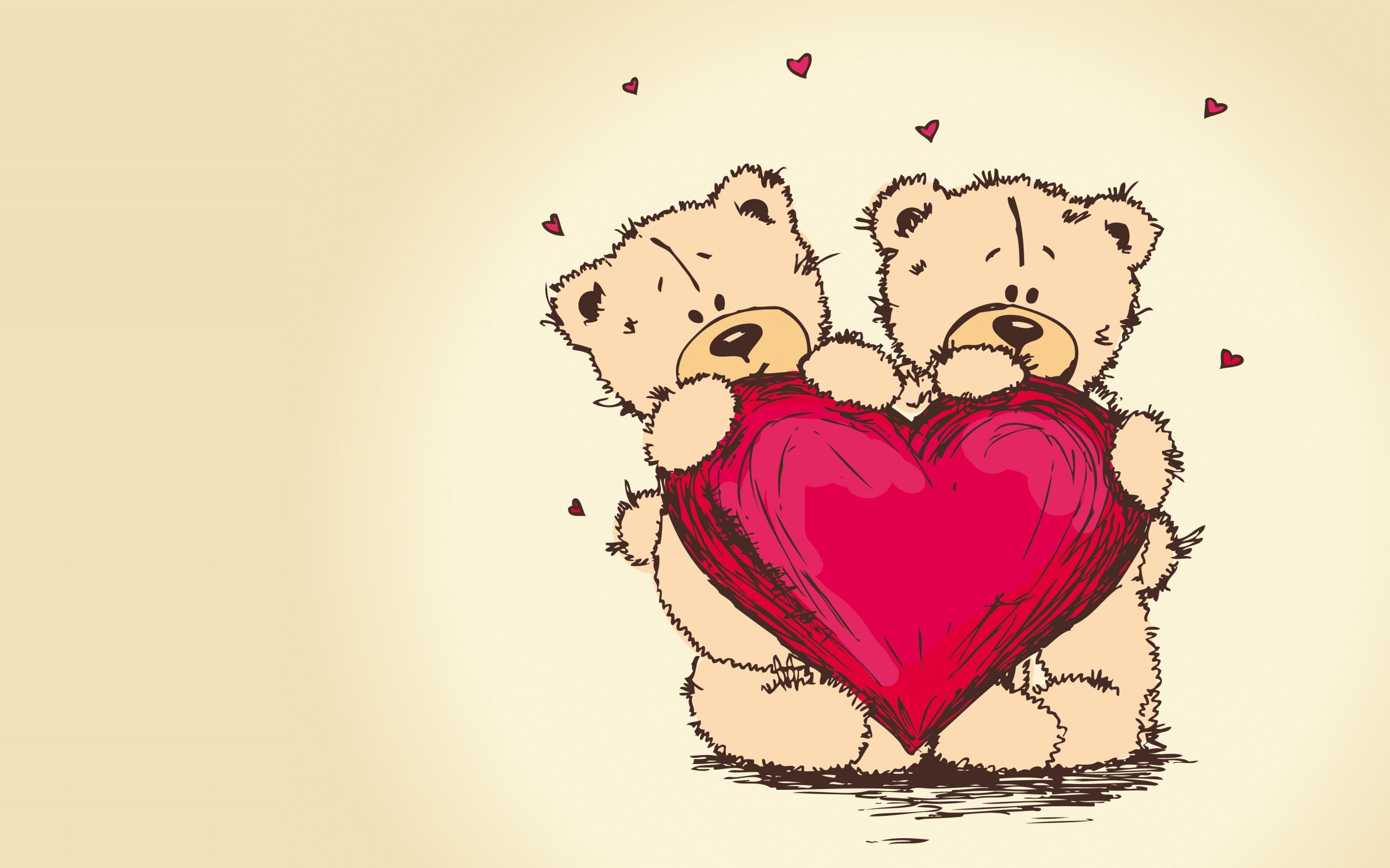 Teddy Bears Red Heart Art