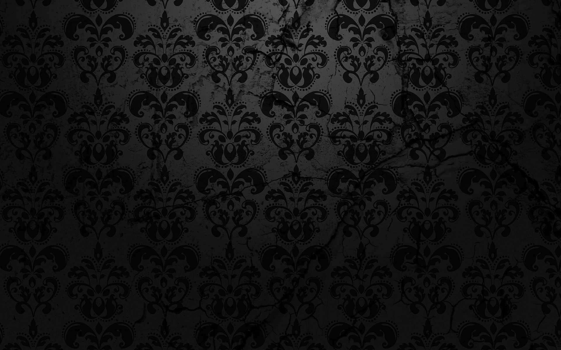 Cool Black On Damask Textured Wallpaper 1920x1200px