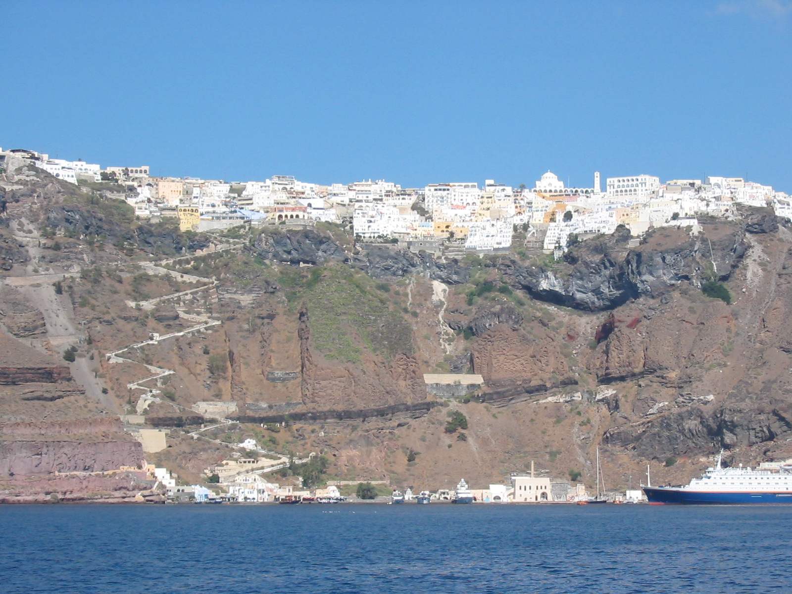 View of Fira from the sea