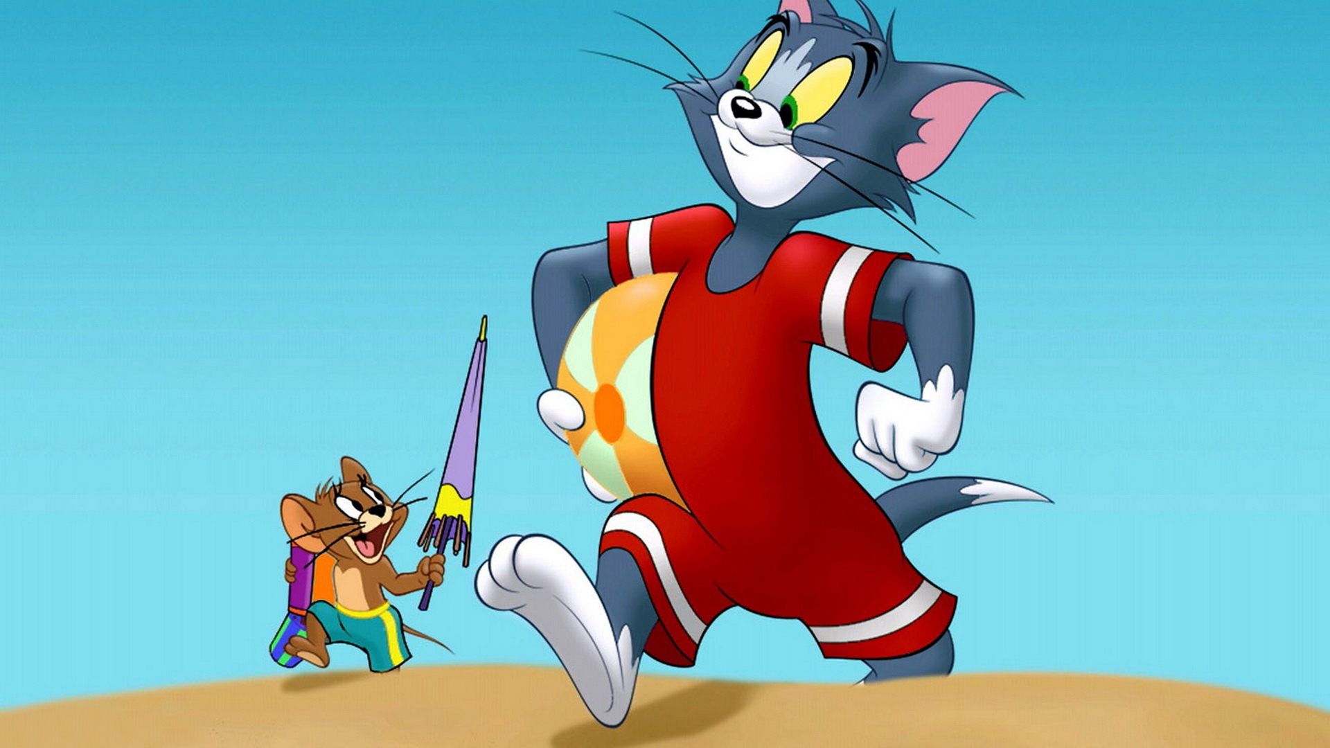 Tom And Jerry On Beach Wallpaper Images 6