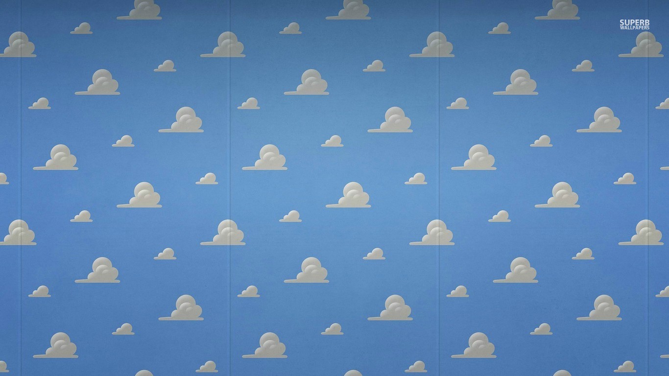 Toy Story cloud pattern wallpaper 1366x768