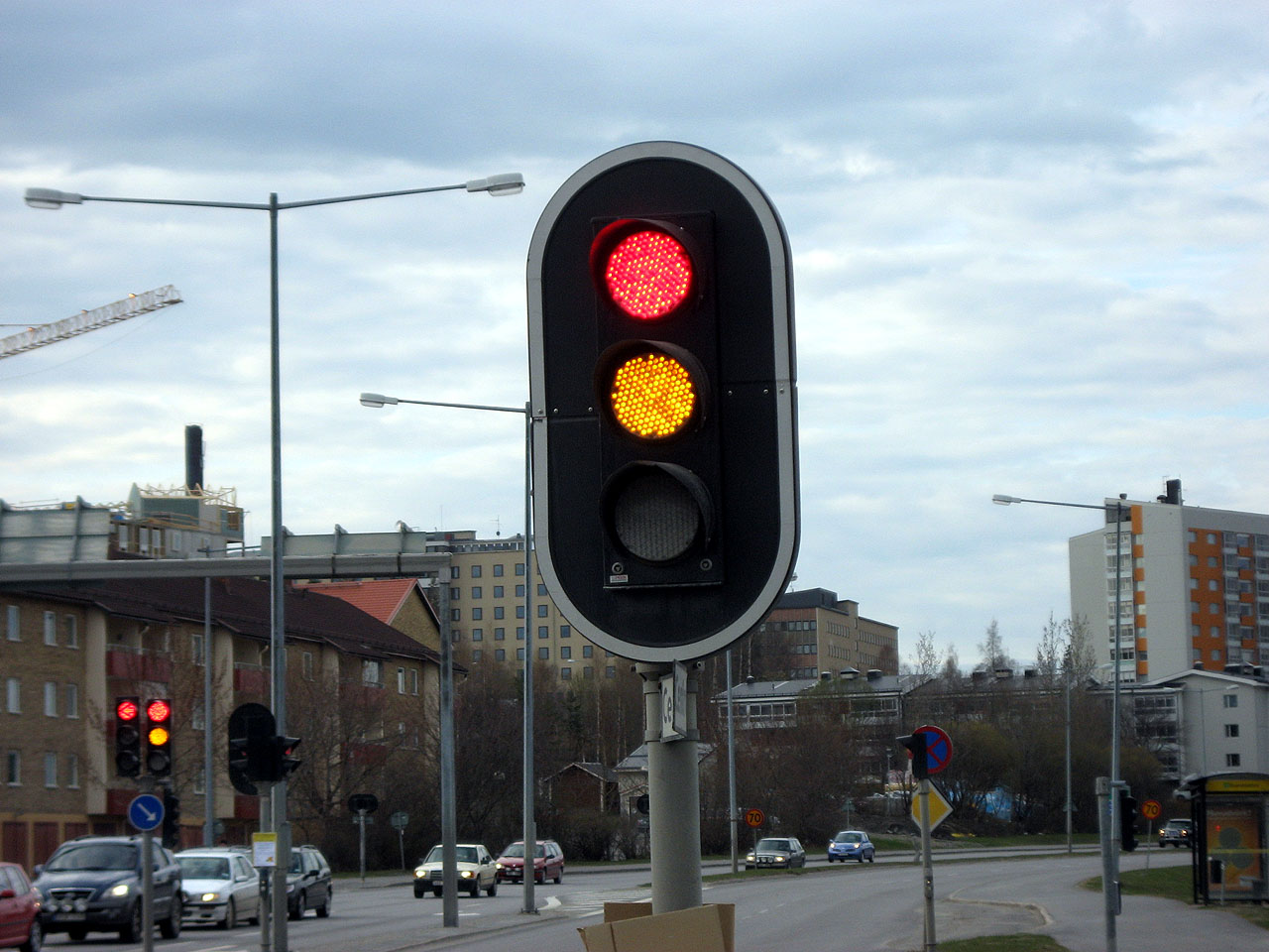 LED traffic lights in Örnsköldsvik, Sweden