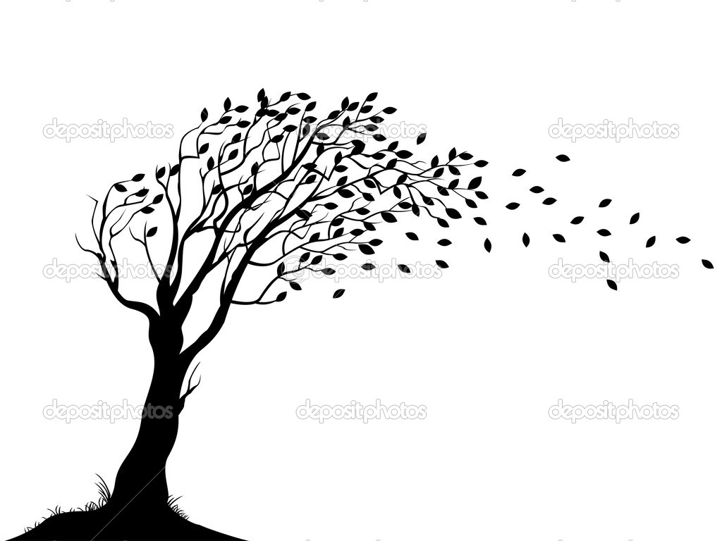 Vector Illustration of Autumn tree silhouette — Vector by idesign2000