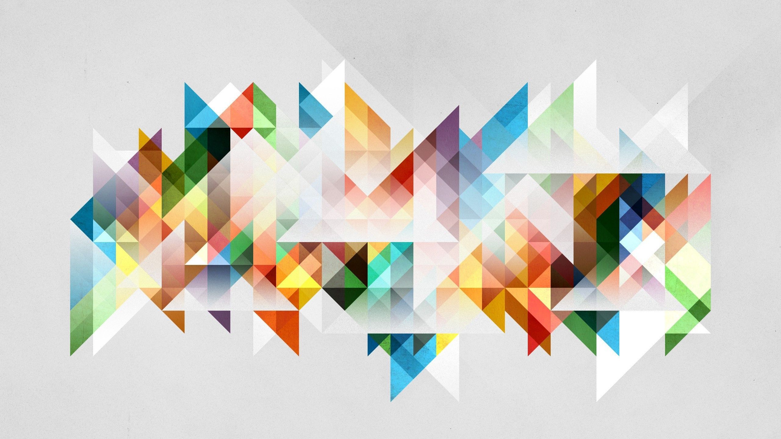 Pastel Triangles Forming A Shape Wallpaper