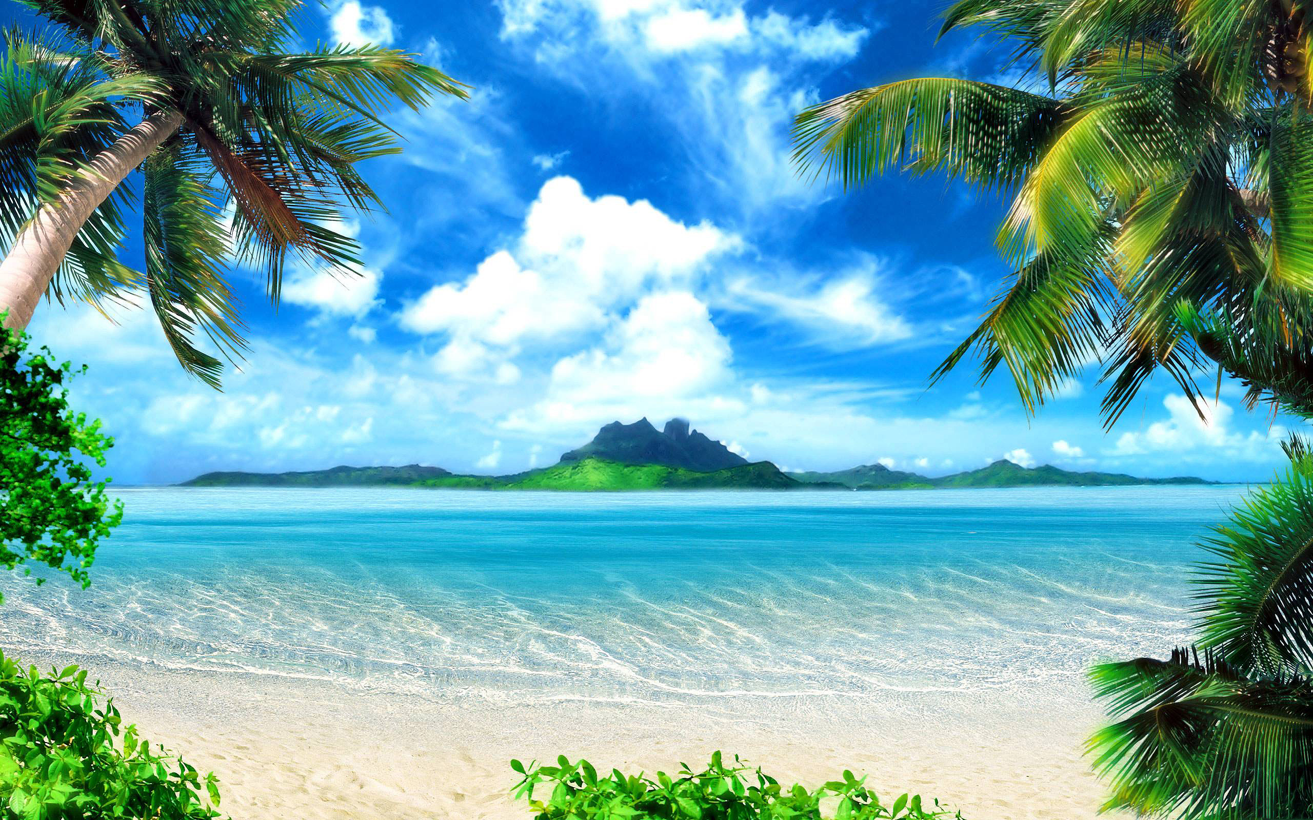 Tropical Beach HD Background