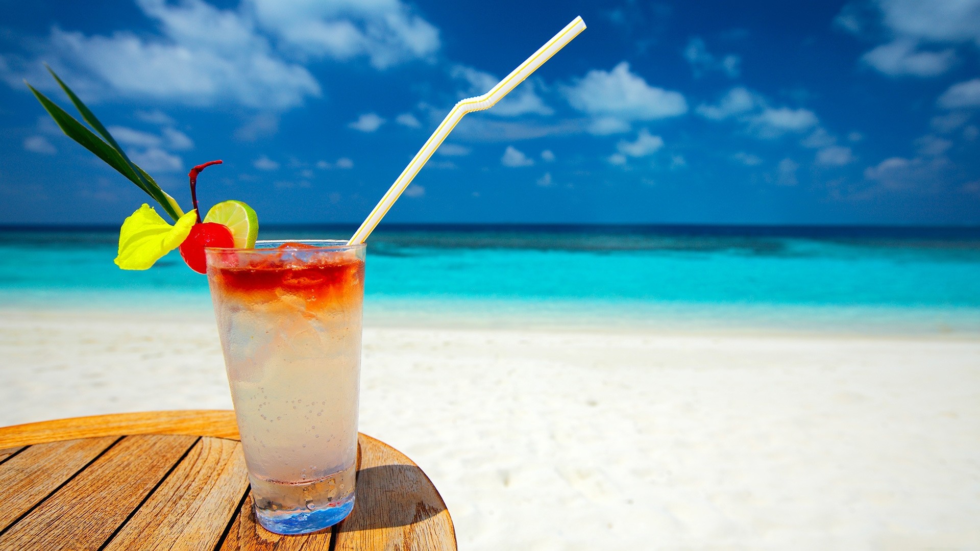 tropical cocktail holidays beaches wallpaper background