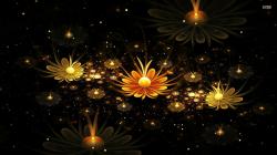 Fractal glowing daisies wallpaper 1920x1080 jpg