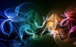 Abstract colorful smoke art