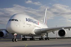 The Air France A380 : First Air France Airbus A380 taking off