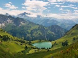 Lake In The Alps Wallpaper Landscape Nature Wallpaper (1280x960