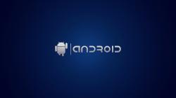 Blue android solid hd simple technology