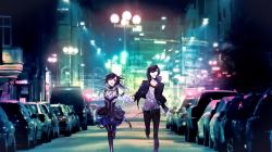 Anime boy girl running city Wallpapers Pictures Photos Images · «