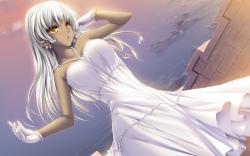 Anime Girl Dress White Art