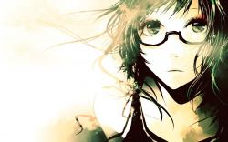 Anime girl glasses