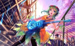 Anime Girl Guitar Music Art