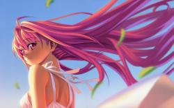 Anime Girl Pink Hair Art HD Wallpaper
