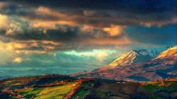 Mountains clouds landscapes europe italy skies the apennines wallpaper