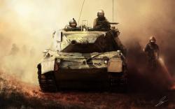Art Tank Soldiers Weapons Fog