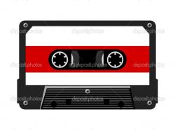 Colored illustration of audio cassette — Vector by Perysty