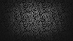 Chic Dark Black Abstract Flower Classic Motif Legend Background Hd Wallpaper