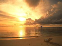 Empty Sea Beach at Sunset (click to view)