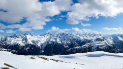 Beautiful snowy Alps Wallpaper
