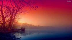 ... Beautiful red morning fog wallpaper 2560x1440 1440p ...