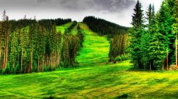 Beautiful Mountain Ski Slope In Summer Hdr Hd Desktop Background HD wallpapers