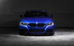 BMW 3 Series 335i F30 Blue Car Front
