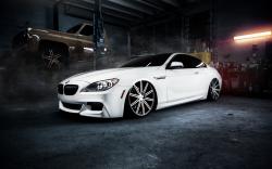 BMW M6 White Car Garage