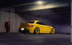 BMW Z4 Yellow Tuning Wheels Vossen Parking Japan Tokyo