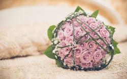 Bouquet Wedding Flowers Roses Hearts Love