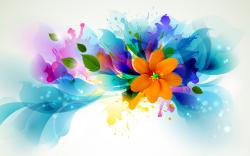 flowers colors abstract vector bright contrast wallpaper