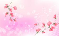 The two branches of the flower are red, and background is light pink, they two are such a fit.