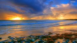 ... Calm beach in the sunset wallpaper 1920x1080 1080p ...