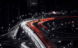 White And Red Car Lights Exposure Wallpaper 2560x1600