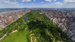 Aerial view central park new york united states
