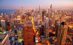 Chicago skyline morning