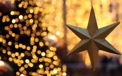 Christmas Tree Lights Star New Year