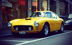 Ferrari Yellow Classic Car HD Wallpaper