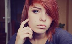 Art Portrait Photo Redhead Girl Close-Up
