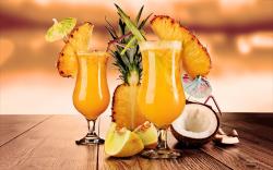 Melon pineapple coconut cocktail