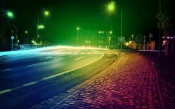 Colored City Lights Wallpaper